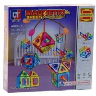 Конструктор магнитный LT1001 30 деталей Magnetic Sheet 